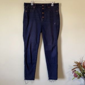 Distressed Madewell skinny jeans